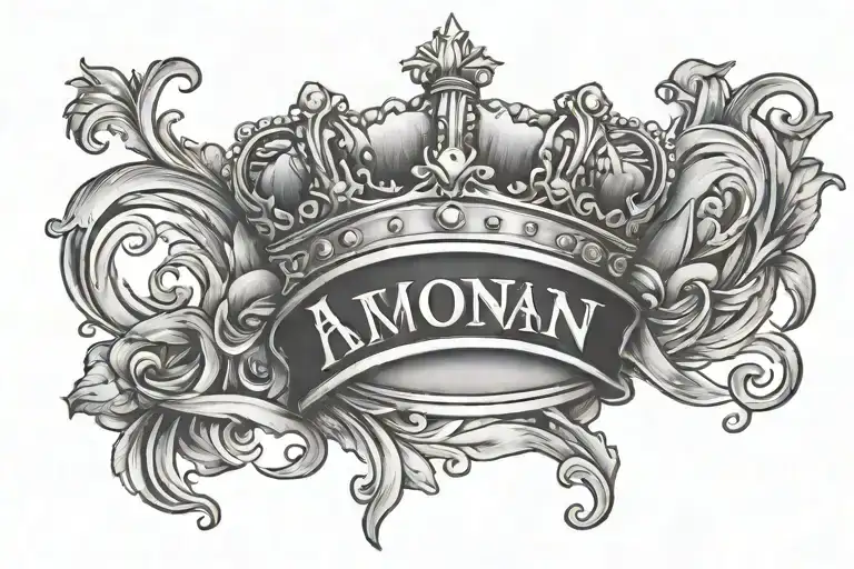 Name With Crown On Top Left