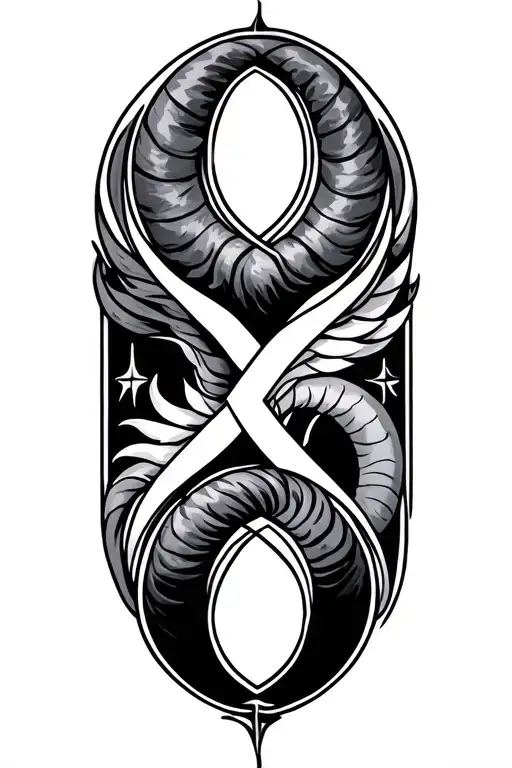 Aries And Aquarius Symbol Intertwined