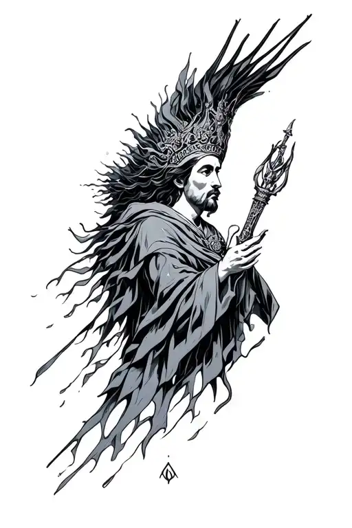 The Hierophant Tarot Abstract