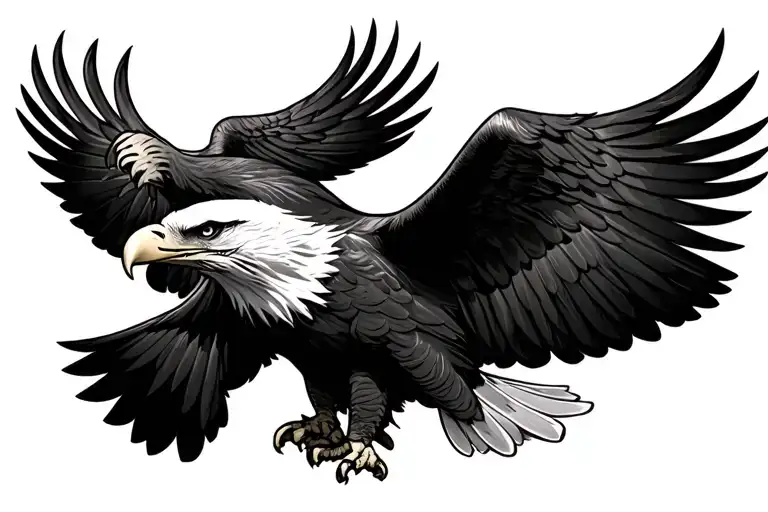 Bald Eagle Blended Inside Michigans Upper Peninsula