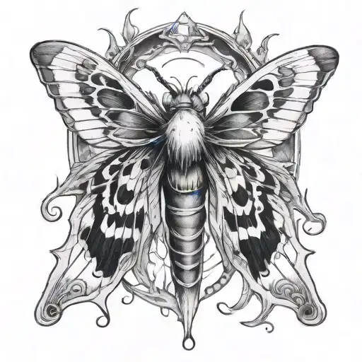 Moth Emerging Victoriously From The Ashes