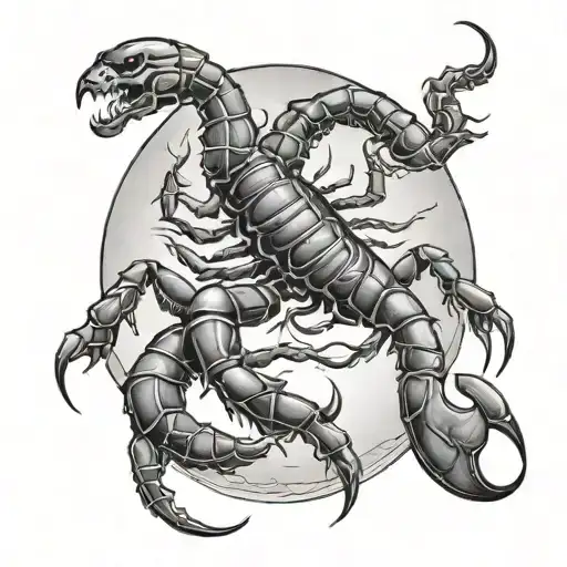 Scorpion And Moon Merging Together