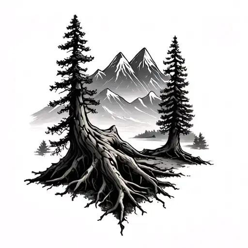 Tree Roots To Mountains