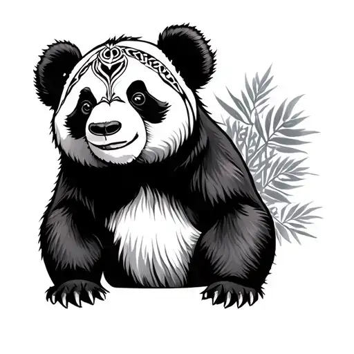 Tribal Panda Bear