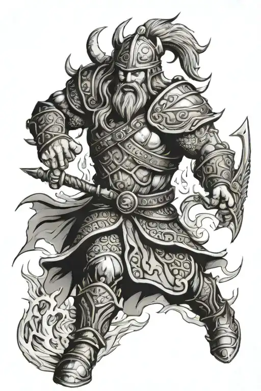 Viking Warrior Battling Inner Demons