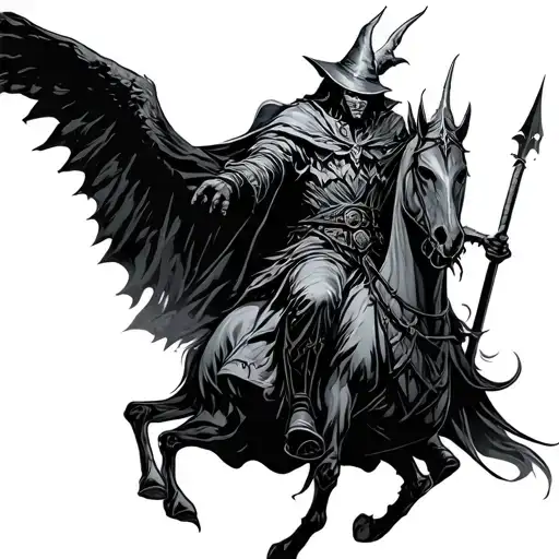Witch King Of Angmar Riding Nazgul Lord Of The Rings
