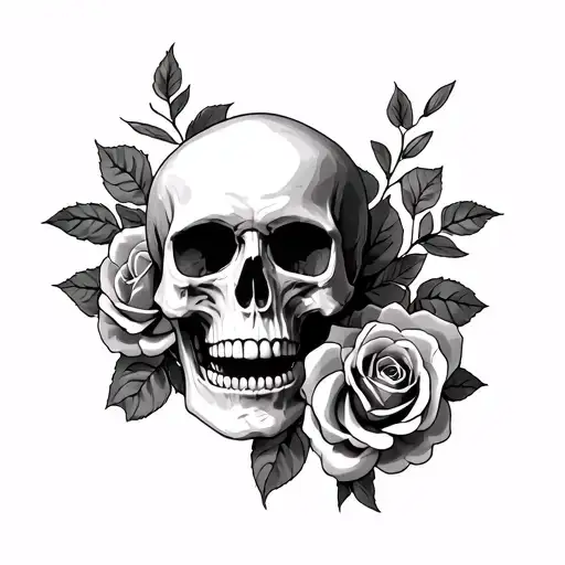 Skull And Roses
