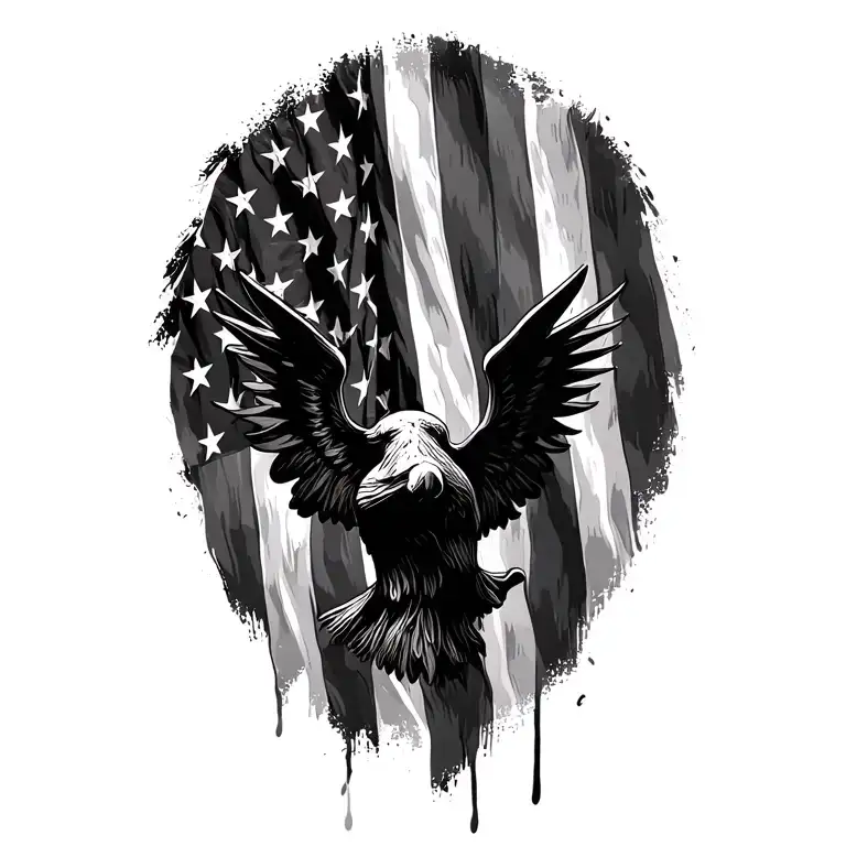 Us Flag Distressed Look