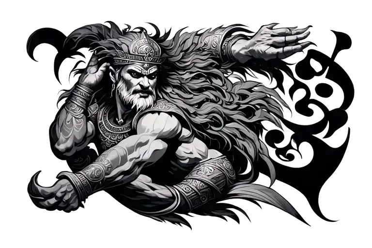 Now A Warrior In Sanskrit Script