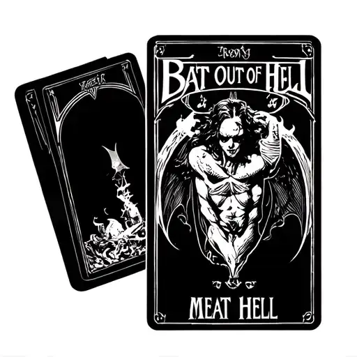 Bat Out Of Hell By Meat Loaf Album Cover But Tarot Card Version