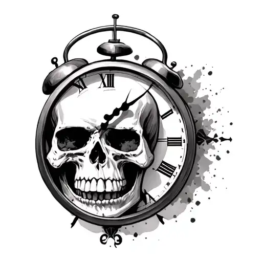 Skull And Clock