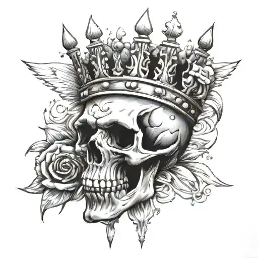 Skull Crown Crying