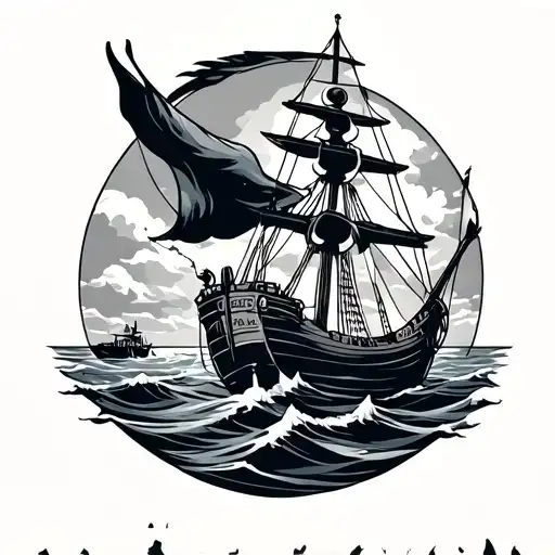 Simple Men's Nautical Tattoo For The Chesapeake Bay