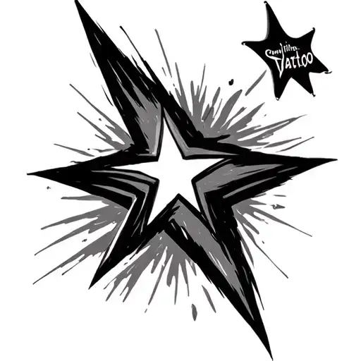 Single Shooting Star Streak With Name In Streak