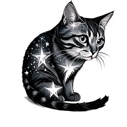 Cat Made Of Stars