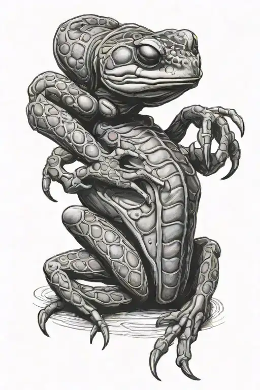 Scorpion Riding A Frog Sitting