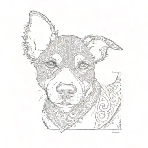 A Dog Wearing A Bandana