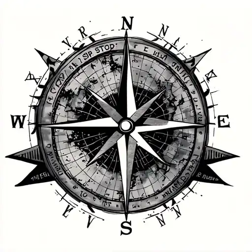 Compass Map Never Stop Exploring