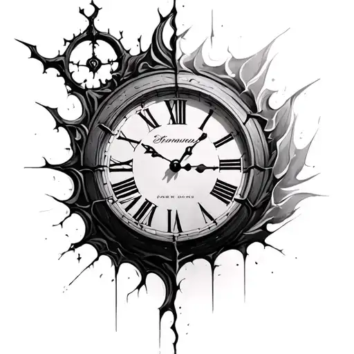 Broken Clock Face