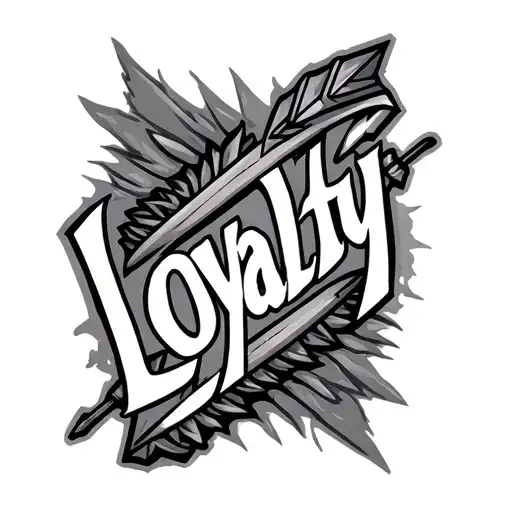 Arrow With The Word 'Loyalty' Written Beneath