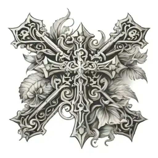 Christian Cross Nature Elements