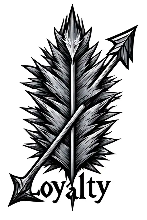 Arrow With The Word 'Loyalty' Written Beneath