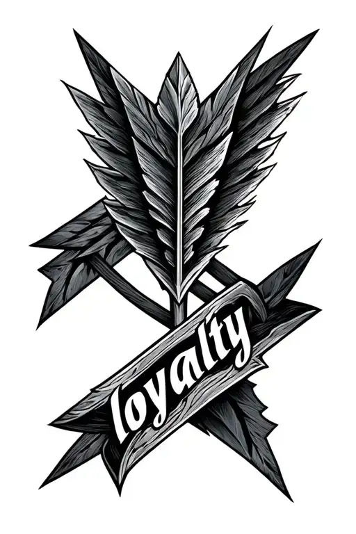 Arrow With The Word 'Loyalty' Written Beneath