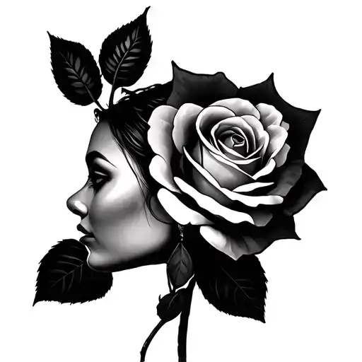 Kelsey With A Rose Behind Ear