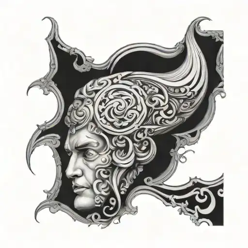 Patern Roman Style Half Sleeve