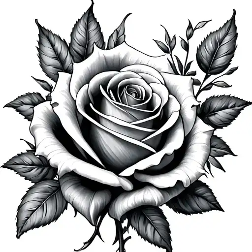 Lilly And Rose Tattoo Design
