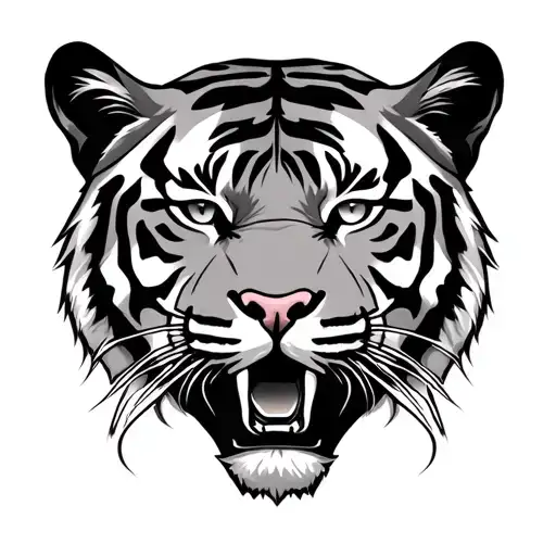 Tiger Head In Old School