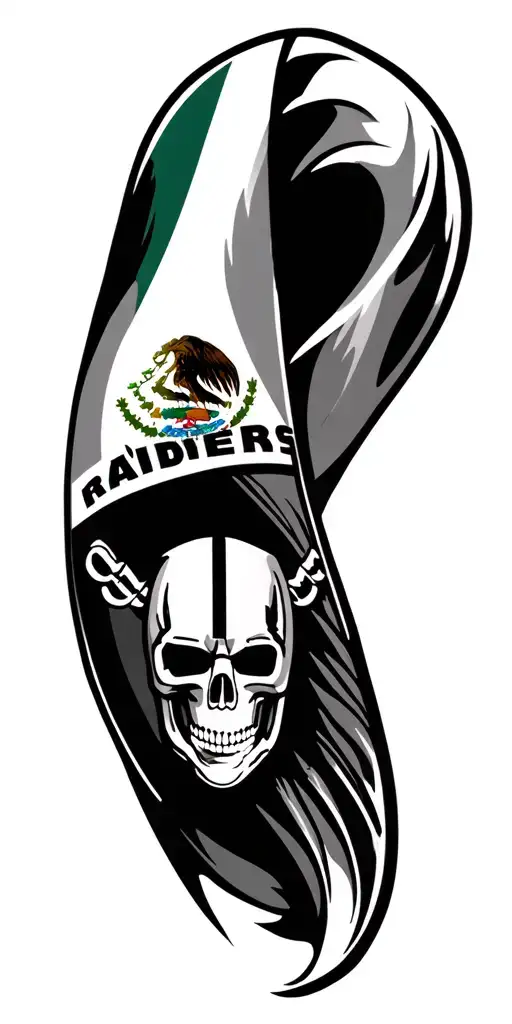 Oakland Raiders And Mexico Flag