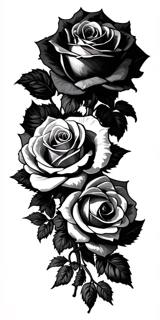 Masonry With Roses Intertwined