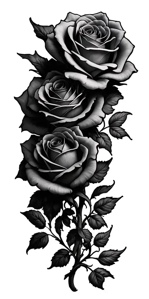 Masonry Work With Roses Intertwined Representing