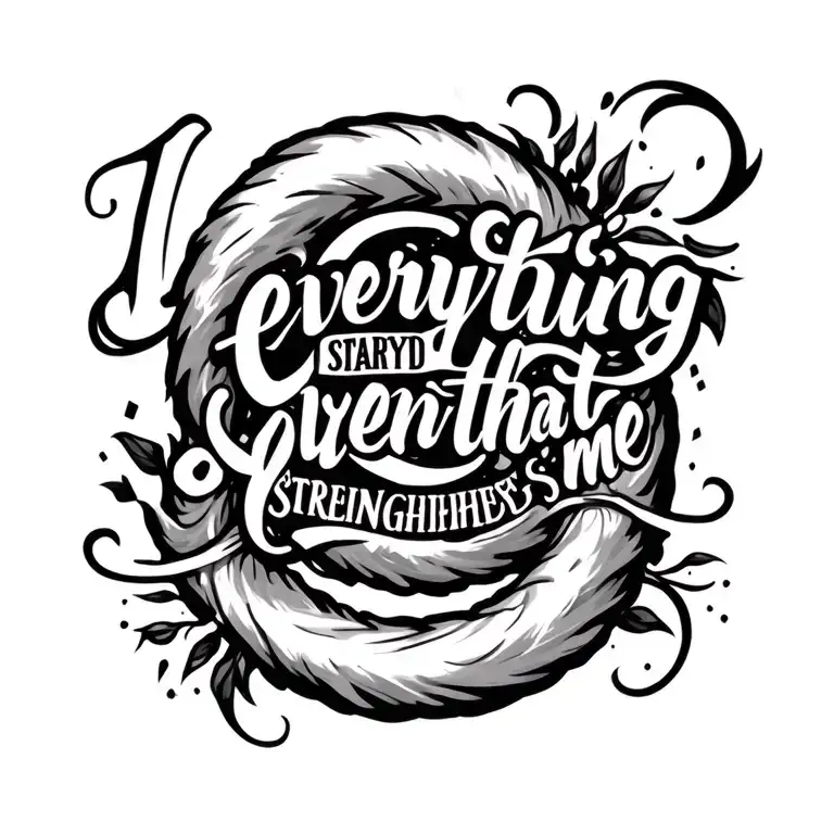 Spiral With The Sentence I Can Do Everything That Strengthens Me