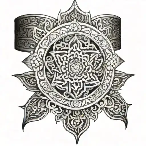 Hindu Pattern Band For Lower Leg Sleeve
