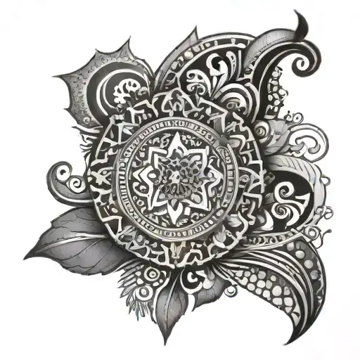 Hindu Pattern Band Tattoo Which Has A Family Representation