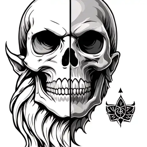 Half Gnome Half Skull