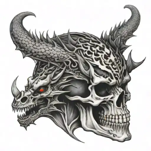 Skull And Dragon