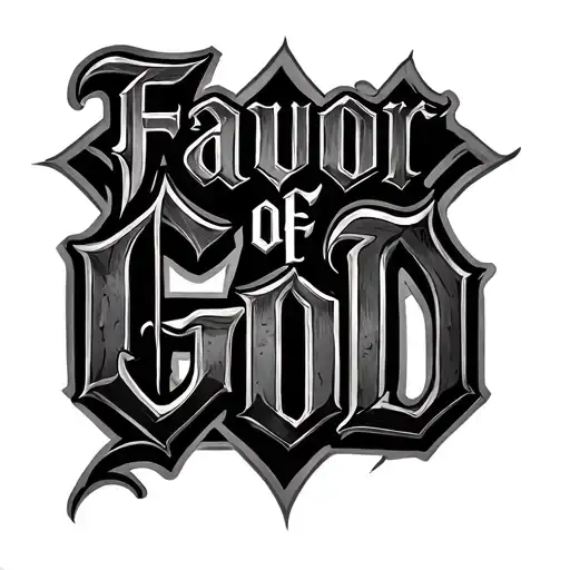 Favor Of God In Gothic Letters