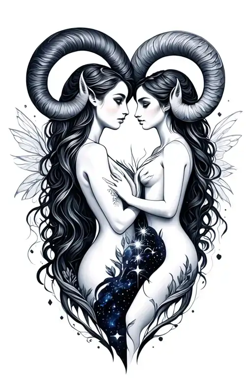 Virgo And Aries Eternity Love Galaxy Fairy Tale