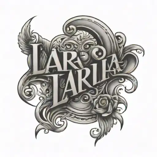 Name Lara Gangster Text Designs