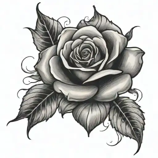 Rose With Patels Flying Out Of Rose