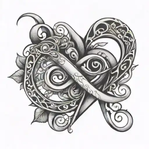 Love Couples Tattoo Togetherness Infinity Trust