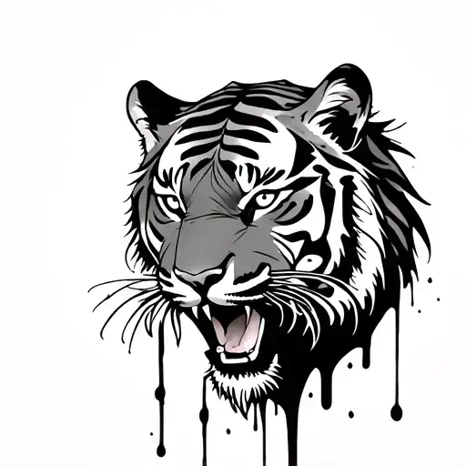 Bloody Tiger Head