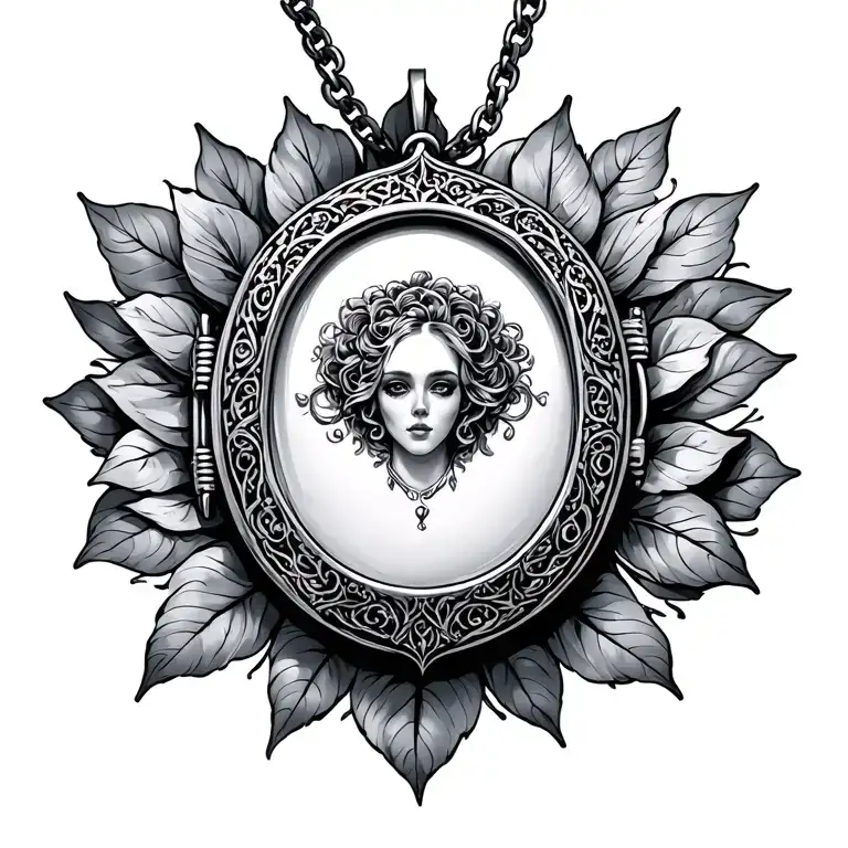 Locket Necklace Shaped Like