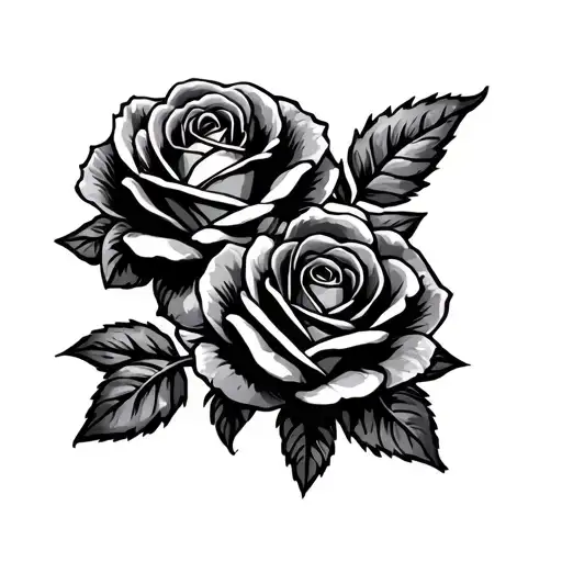 Military Tattoo With Roses