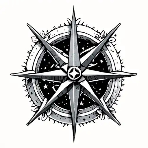 Wind Rose Stars Anchor
