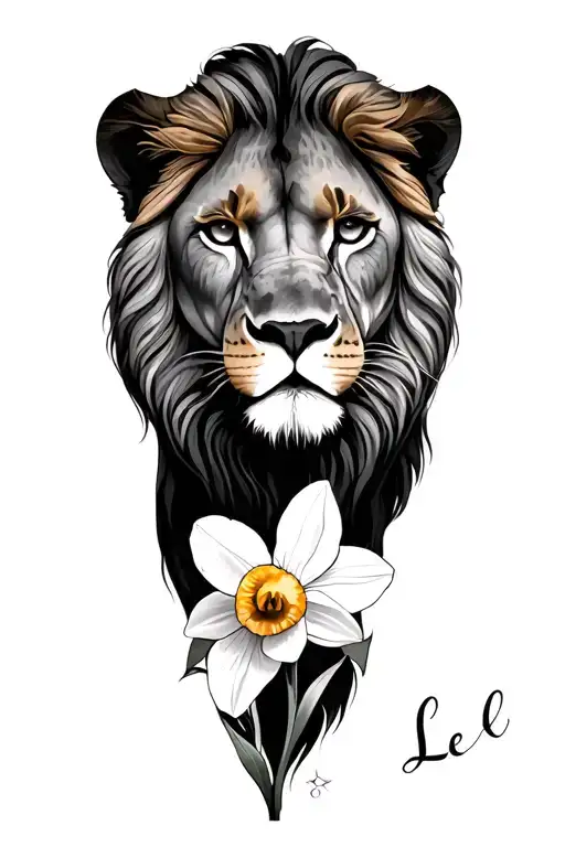 Leo In Cursive & Daffodil Spells