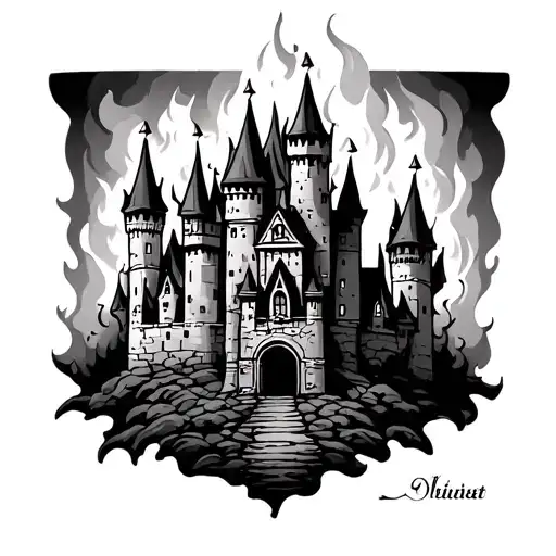 Castle On Fire Inside